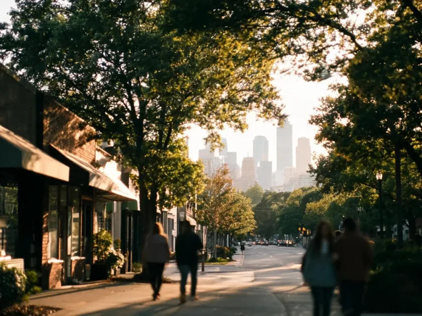 A Charlotte, NC neighborhood street