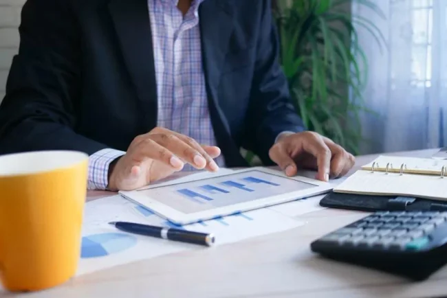 Financial Services professional at work